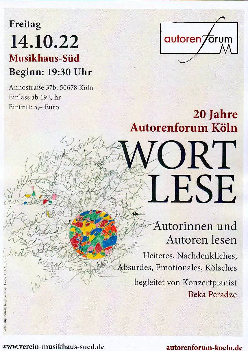 20 Jahre Autorenforum Köln: Jubiläumslesung 