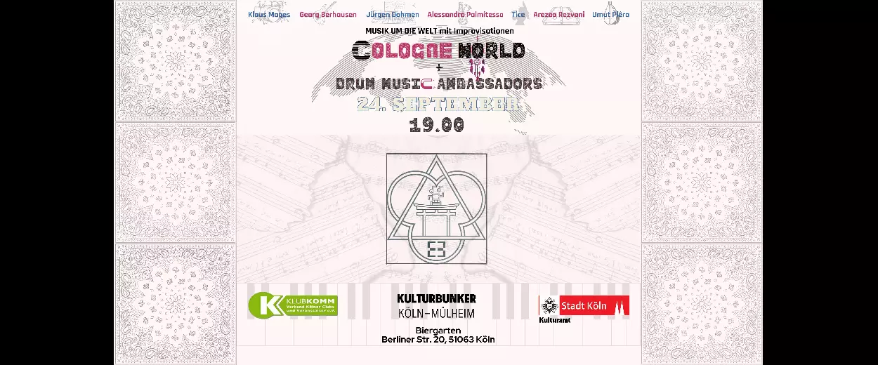 Cologne World & Drum Music Ambassadors // Sommerkonzert im Biergarten 2023