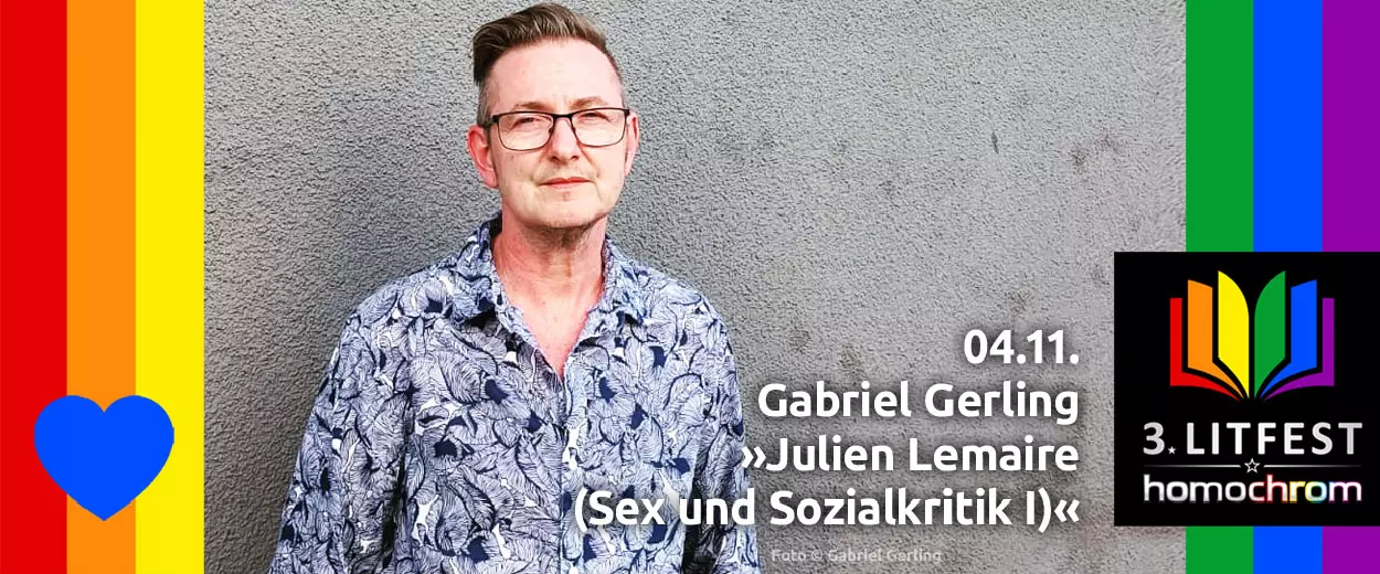 Gabriel Gerlings sellt sein Romanmanuskript »Julien Lemaire (Sex und Sozialkritik I)« vor