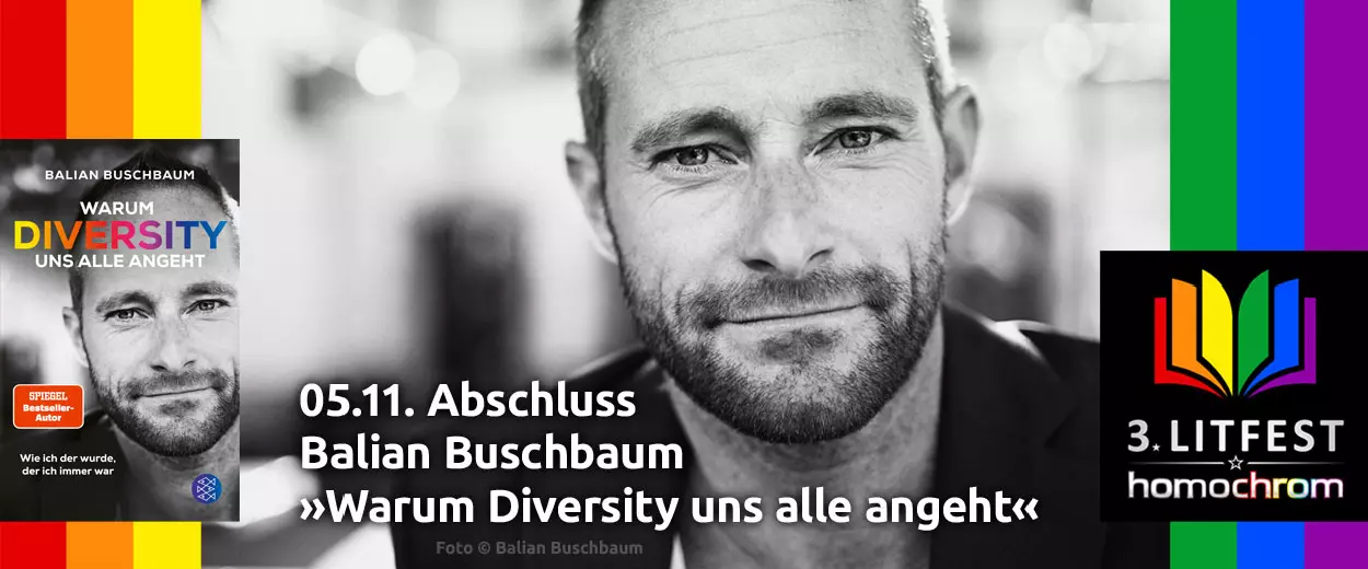 Balian Buschbaum trägt vor »Warum Diversity uns alle angeht«
