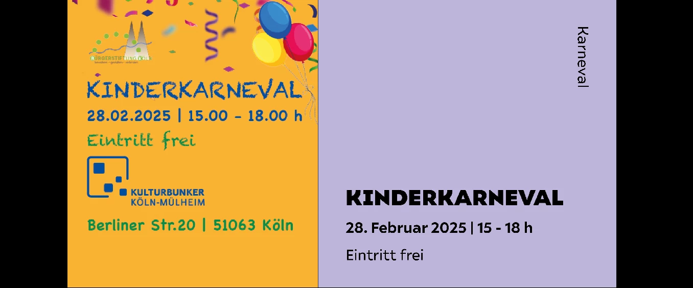 Kinderkarneval im Kulturbunker Köln-Mülheim